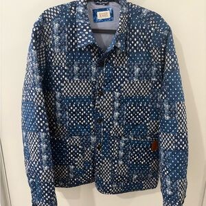 Scotch & Soda Blue and White Men's Shirt Jacket